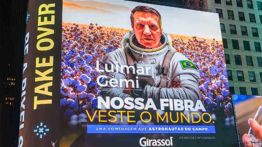 Campanha leva “agronautas” e algodão brasileiro para a Times Square