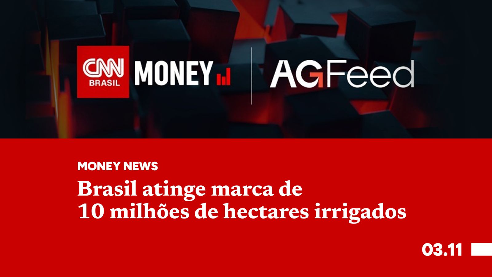 Brasil atinge marca de 10 milhões de hectares irrigados