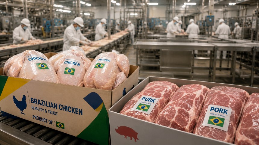 Apesar da guerra, exportações de aves e suínos batem recorde e somam US$ 1,3 bilhão em maio