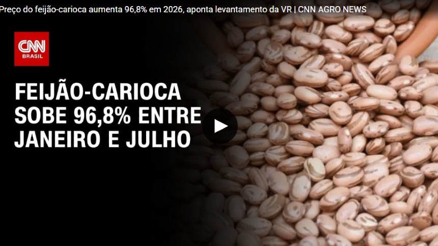 Preço do feijão-carioca aumenta 96,8% em 2026, aponta levantamento da VR
