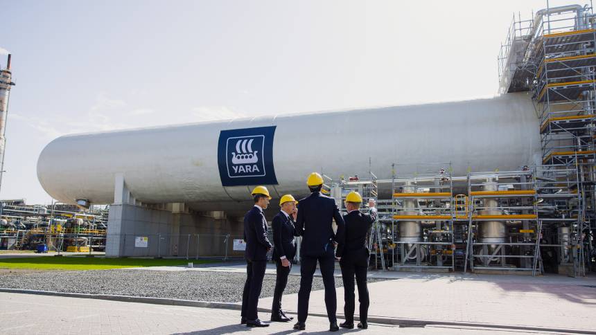 Com planta de 200 milhões de euros, Yara amplia em 10 vezes capacidade de produção de fertilizantes verdes